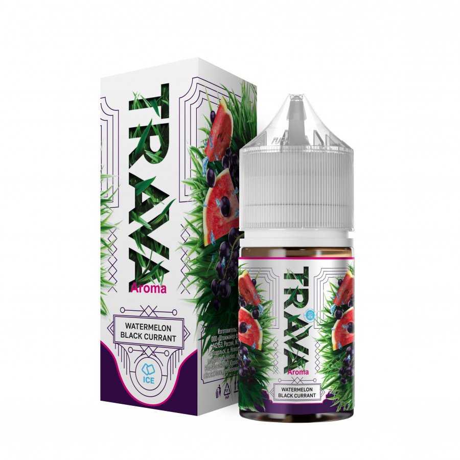 Фото и внешний вид — Конструктор TRAVA - Watermelon BlackCurrant (Арбуз черная смородина лед) 30мл 0мг