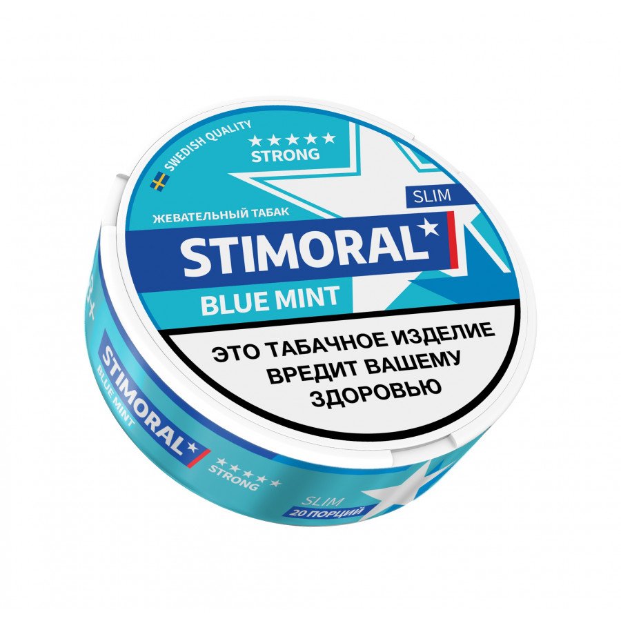 Фото и внешний вид — Табак STIMORAL SLIM - Blue Mint 10г