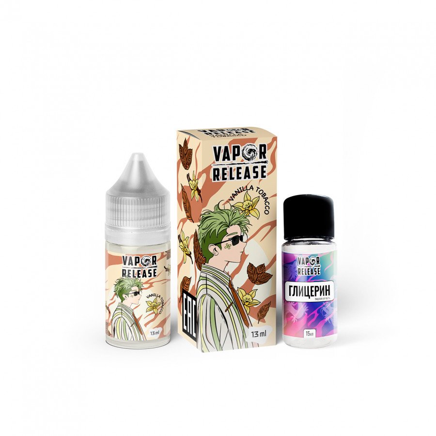 Фото и внешний вид — Конструктор VAPOR RELEASE - Vanilla Tobacco (Ваниль Табак) 30мл 0мг