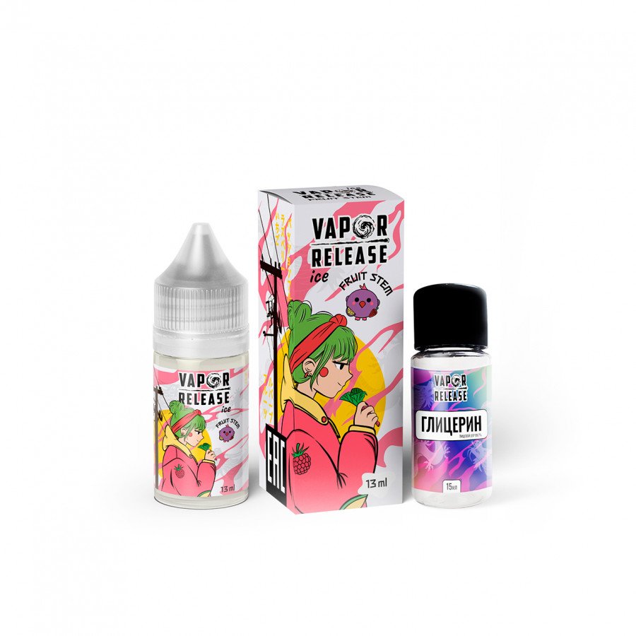 Фото и внешний вид — Конструктор VAPOR RELEASE - Fruit Stem (Ревень Маракуйя Малина Клубничный Джем) 30мл 0мг