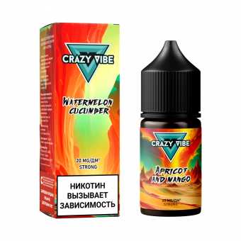 Жидкость CRAZY VIBE SALT - Watermelon Cucumber (Арбуз Огурец) 30мл strong