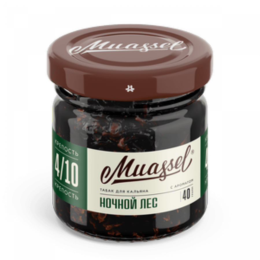 Фото и внешний вид — Табак для кальяна MUASSEL (4/10) 40гр - Ночной лес