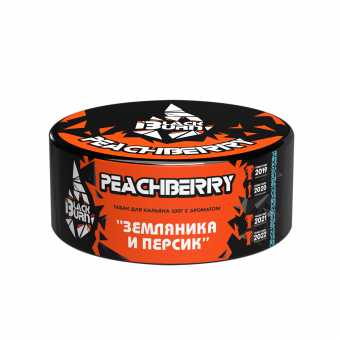 Табак для кальяна BURN BLACK 100гр - Peachberry (Земляника персик)