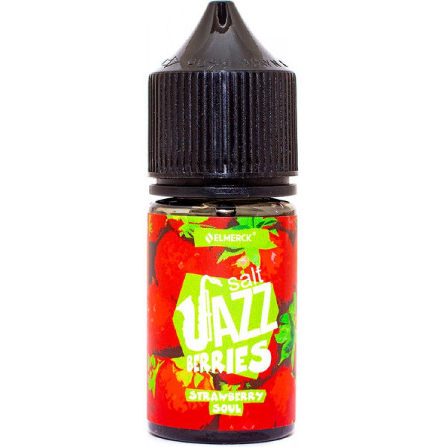 Фото и внешний вид — Жидкость JAZZ SALT - Strawberry Soul (Спелая клубника) 30мл 20мг