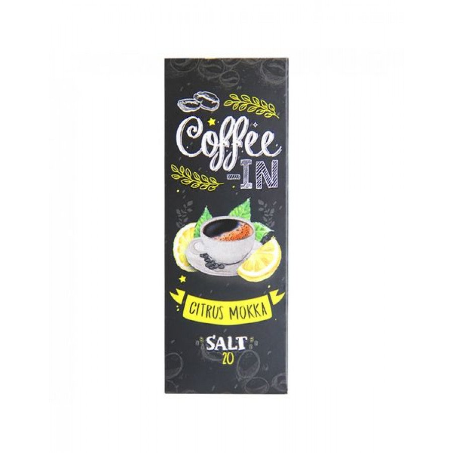 Фото и внешний вид — Жидкость COFFEE-IN SALT - Citrus Mokka (Кофе с цитрусом) 30мл strong