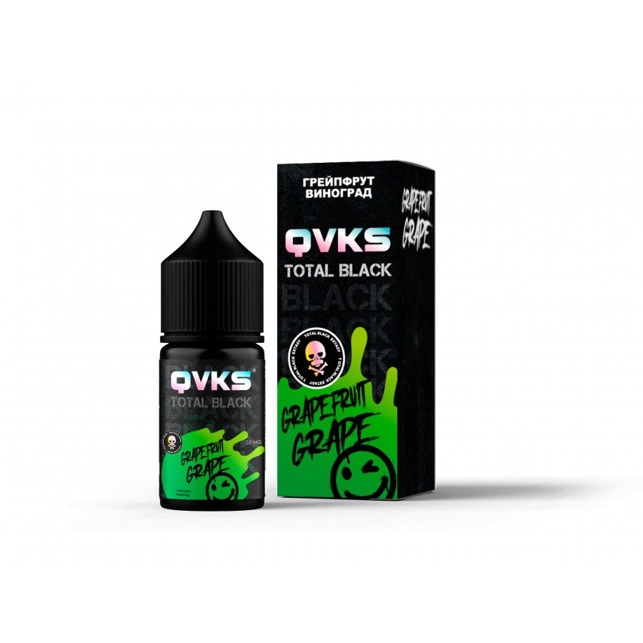 Фото и внешний вид — Жидкость QVKS BLACK - Грейпфрут Виноград 30мл strong