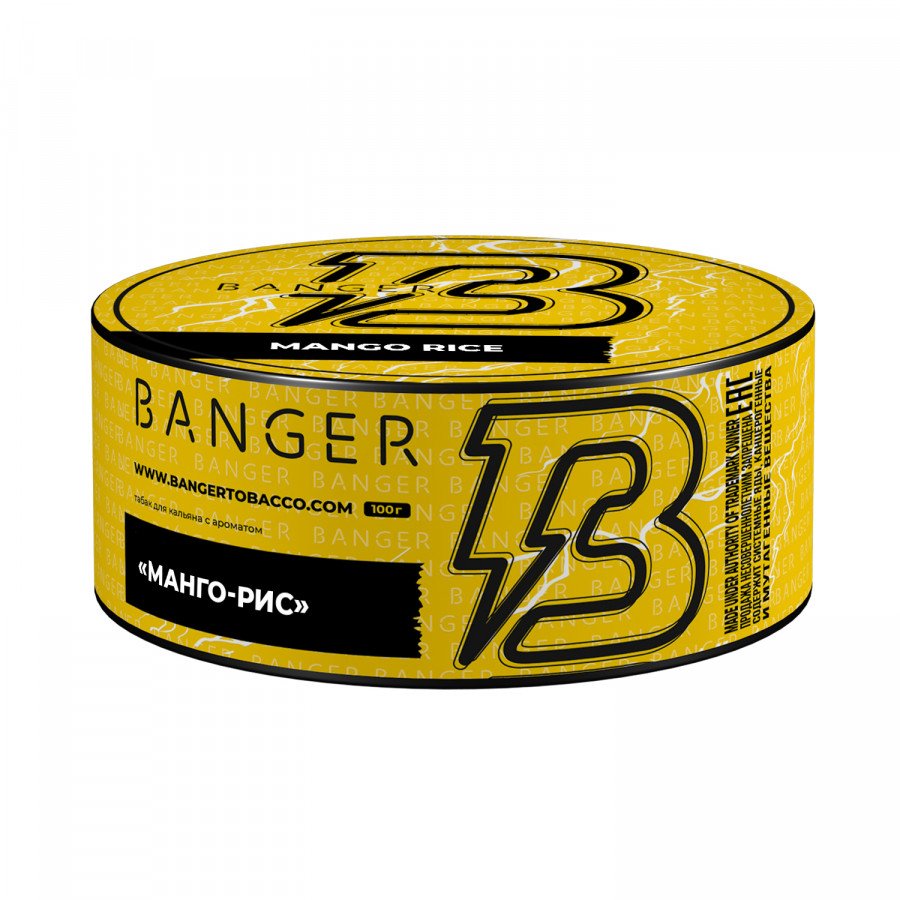 Фото и внешний вид — Табак для кальяна BANGER 100гр - Mango Rice (Манго с рисом)
