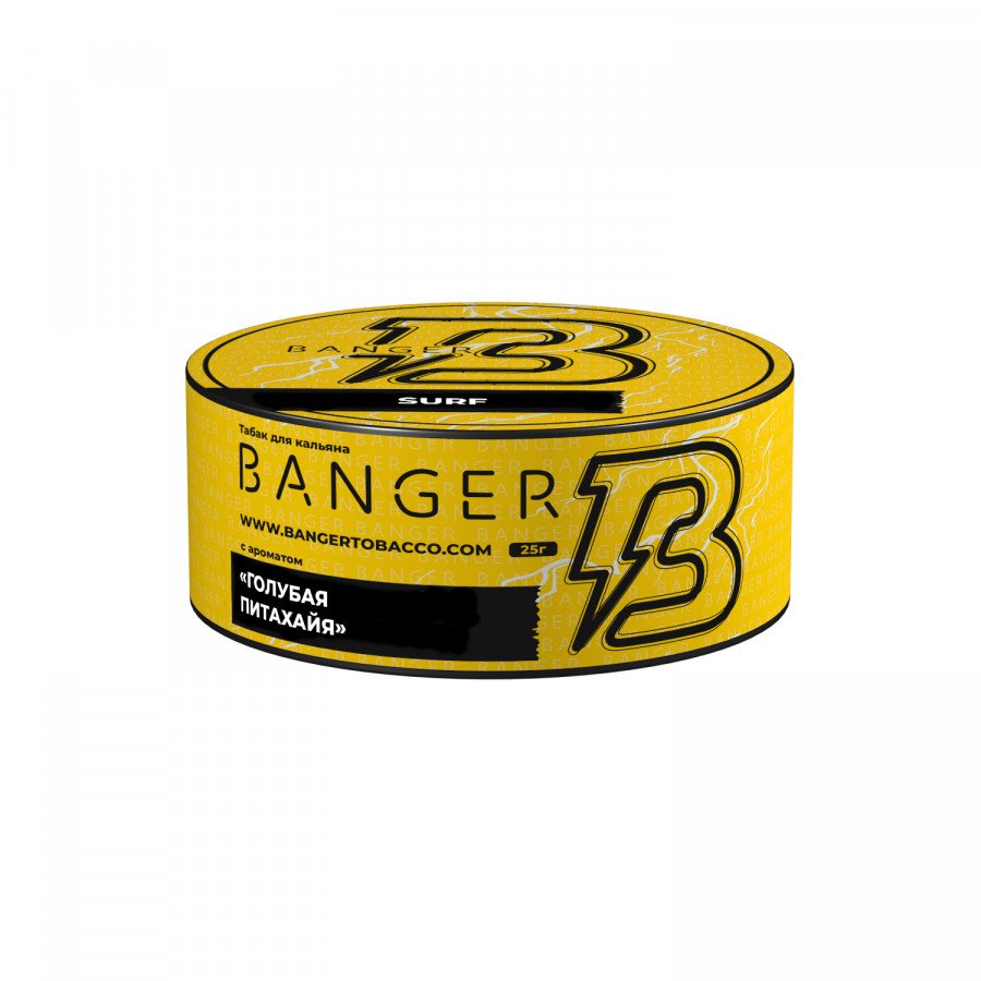 Фото и внешний вид — Табак для кальяна BANGER 25гр - Surf (Голубая питахайя)