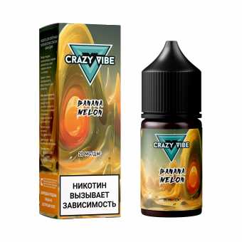 Жидкость CRAZY VIBE SALT - Banana Melon (Банан Дыня) 30мл 20мг