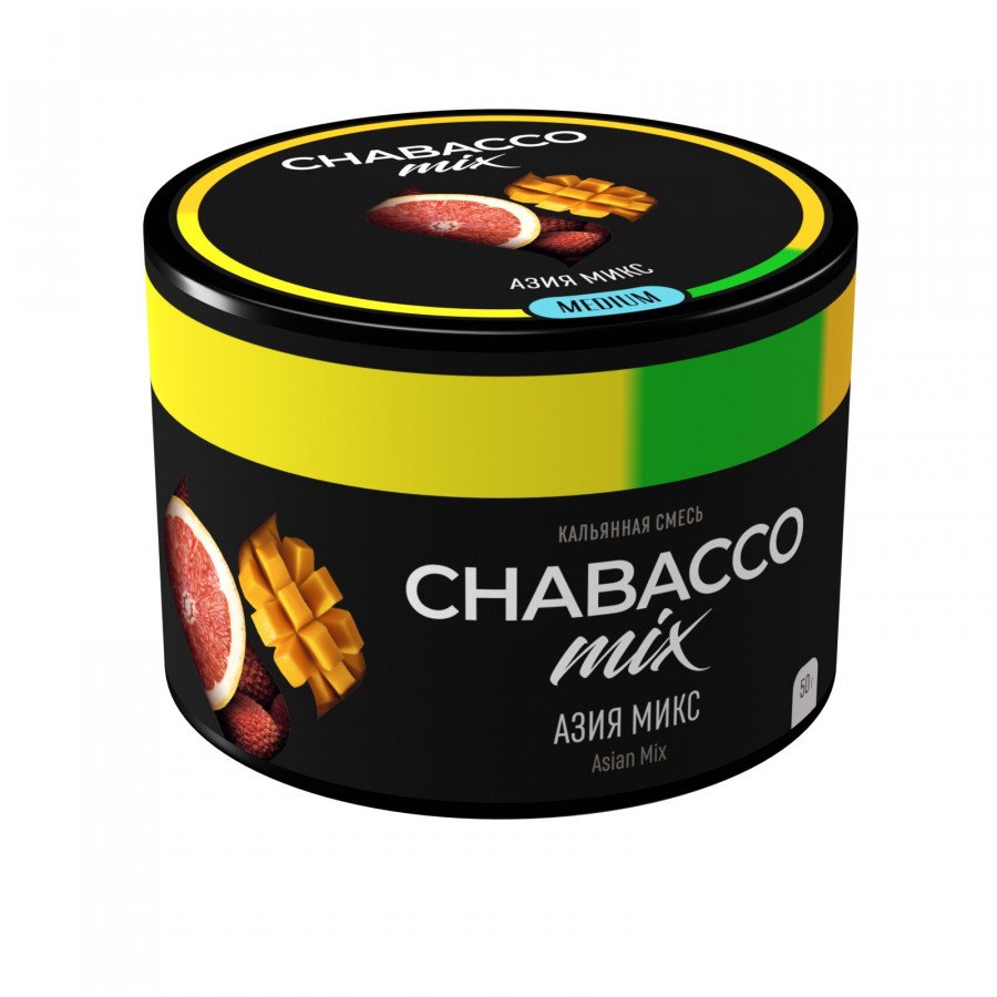 Фото и внешний вид — Смесь для кальяна Chabacco 50гр medium - Asian Mix (Азия микс)