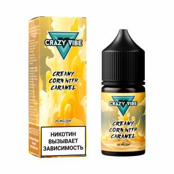 Жидкость CRAZY VIBE SALT - Creamy Corn with Caramel (Сливочная Кукуруза с Карамелью) 30мл 20мг