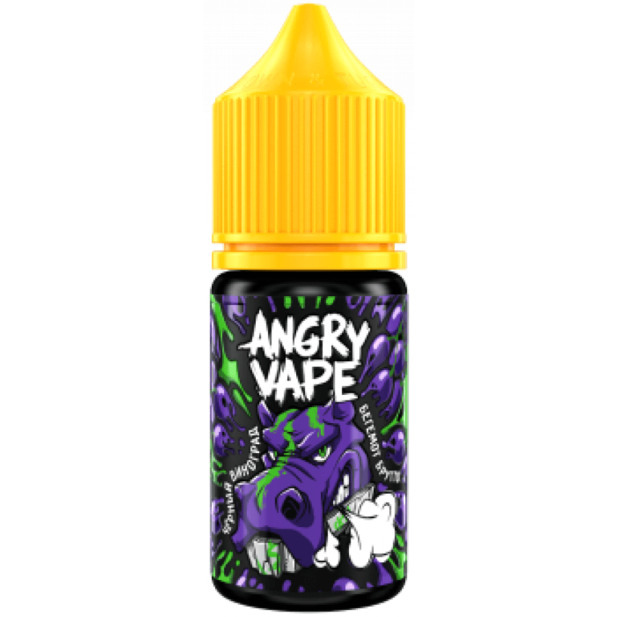 Фото и внешний вид — Жидкость ANGRY VAPE SALT - Бегемот Брутто (Черный виноград) 30мл 20мг