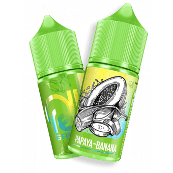 Жидкость RELL GREEN SALT - Papaya Banana (Банан папайя) 30мл 20мг