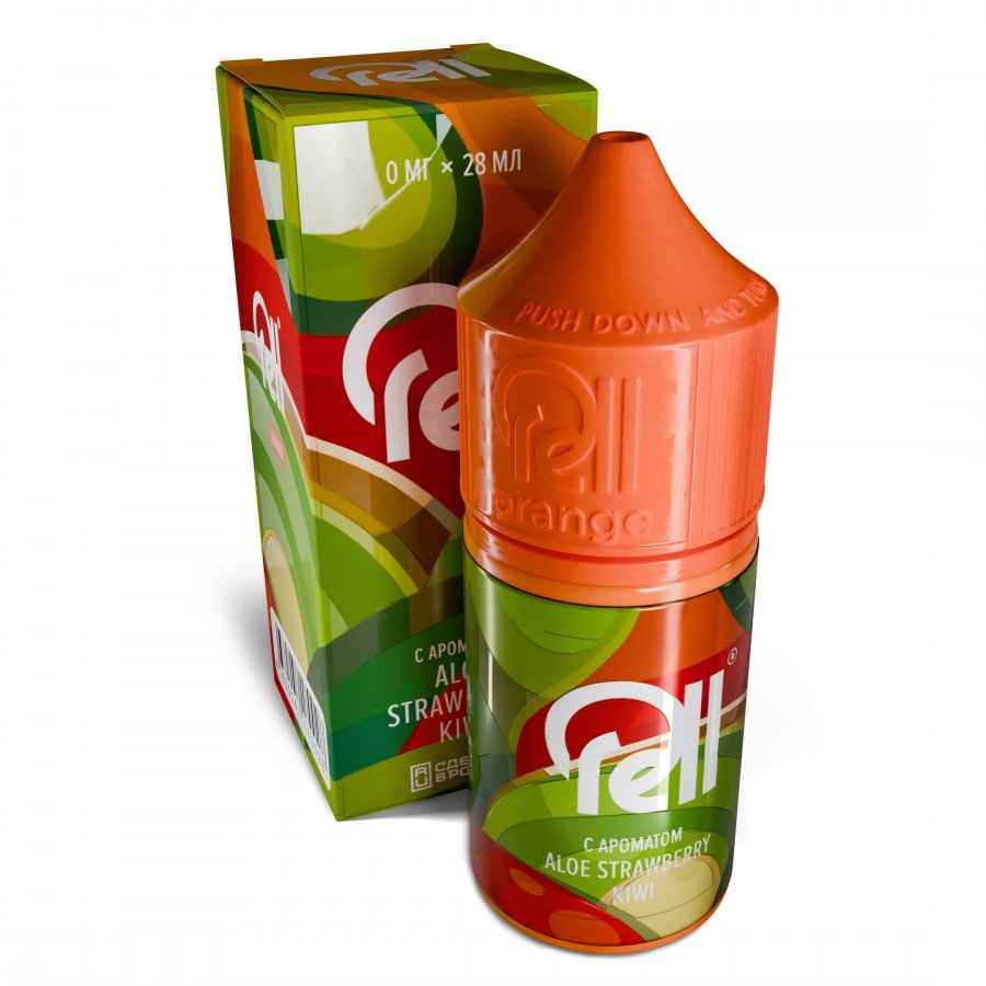 Фото и внешний вид — Жидкость RELL ORANGE SALT - Aloe Strawberry Kiwi (Алоэ киви клубника) 28мл 0мг