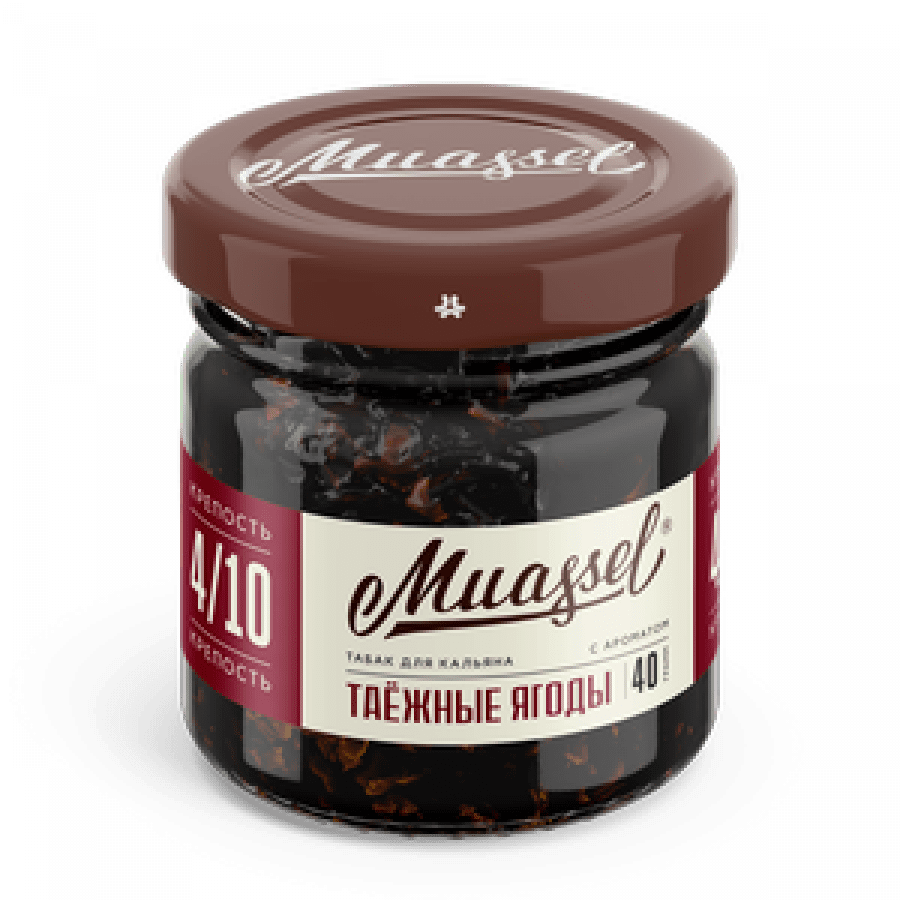 Фото и внешний вид — Табак для кальяна MUASSEL (4/10) 40гр - Таежные ягоды