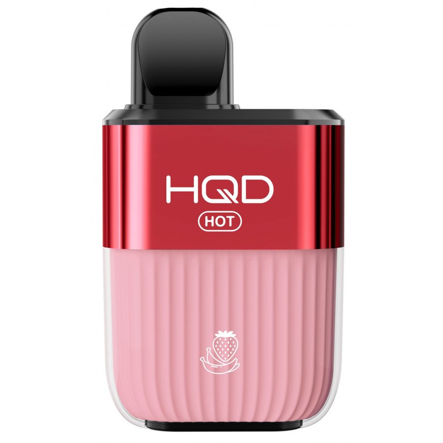 Фото и внешний вид — HQD HOT - Strawberry Banana (Клубника банан)