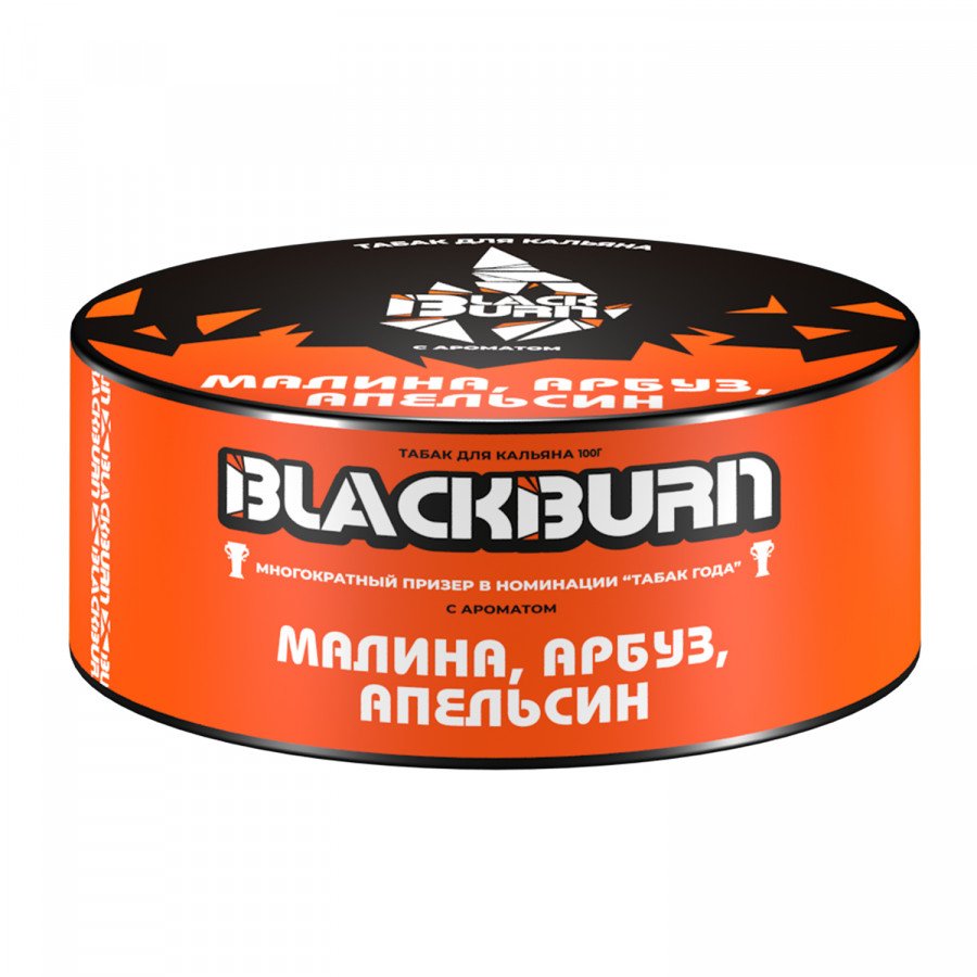 Фото и внешний вид — Табак для кальяна BLACK BURN 100г - Малина Арбуз Апельсин