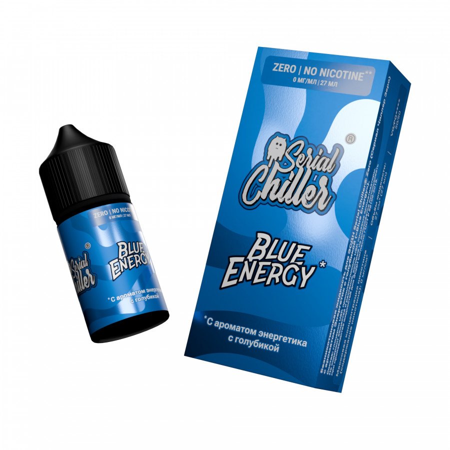 Фото и внешний вид — Жидкость SERIAL CHILLER SALT - Blue Energy (Энергетик с голубикой) 27мл 0мг