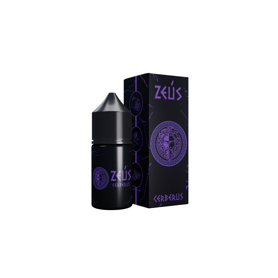 Фото и внешний вид — Жидкость ZEUS BLACK SALT - Cerberus (Гранатовый сок с черешней и мятой) 30мл strong