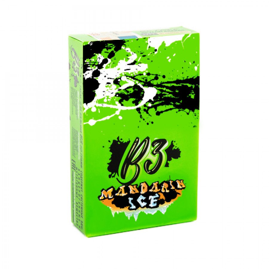 Фото и внешний вид — Табак для кальяна B3 - Mandarin Ice (Мандарин, лед) 50гр
