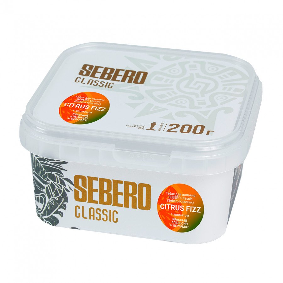 Фото и внешний вид — Табак для кальяна SEBERO 200г - Citrus Fizz (Красный Апельсин и Бергамот)