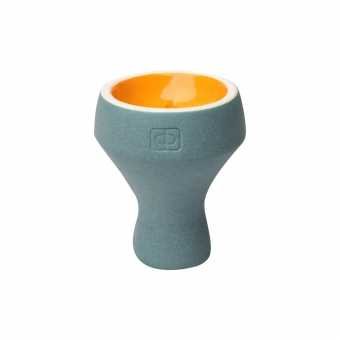 Чаша ФОРМА Турка - Бетон голубой/оранжевый