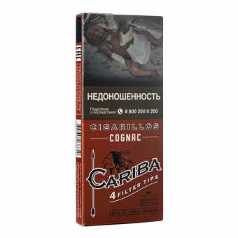 Сигариллы CARIBA (с дерев. мундштуком) - Cognac (Коньяк) 4шт