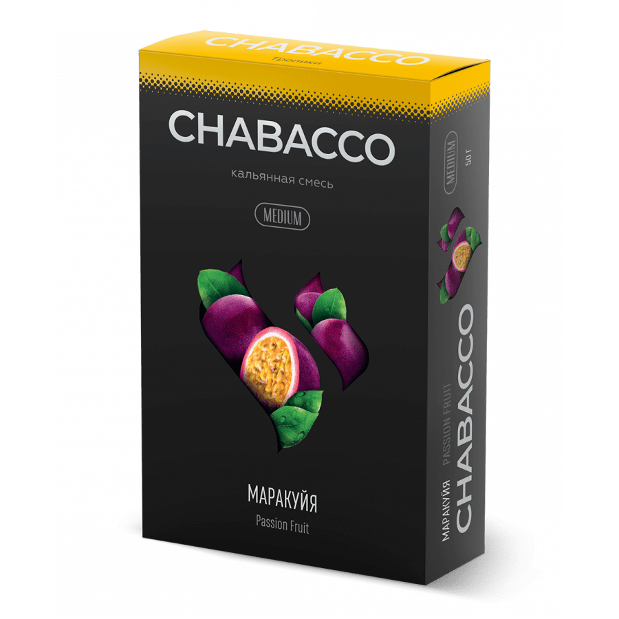 Фото и внешний вид — Смесь для кальяна Chabacco 50гр medium - Passion Fruit (Маракуйя)