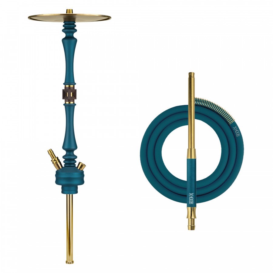 Фото и внешний вид — Кальян HOOB - Mars (Marine Blue x Gold) Без колбы