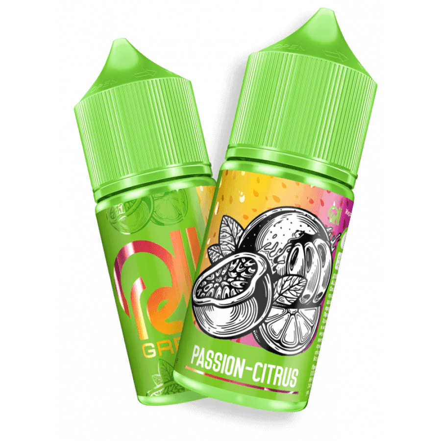 Фото и внешний вид — Жидкость RELL GREEN SALT - Passion Citrus (Маракуйя цитрус) 30мл 20мг