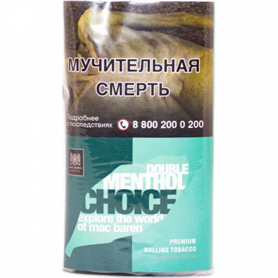 Фото и внешний вид — Сигаретный табак MAC BAREN - Double Menthol Choice 40г
