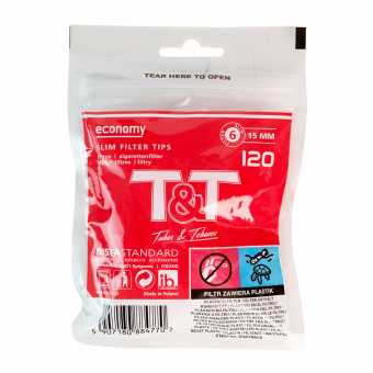 Фильтры сигаретные ТТ Slim 6/15мм (120шт)