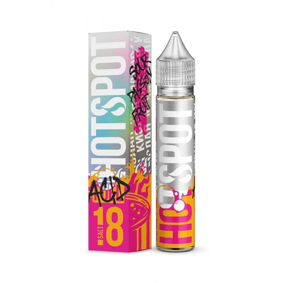 Фото и внешний вид — Жидкость HOTSPOT ACID SALT - Sour Passion Fruit (Кислая маракуйя) 30мл strong