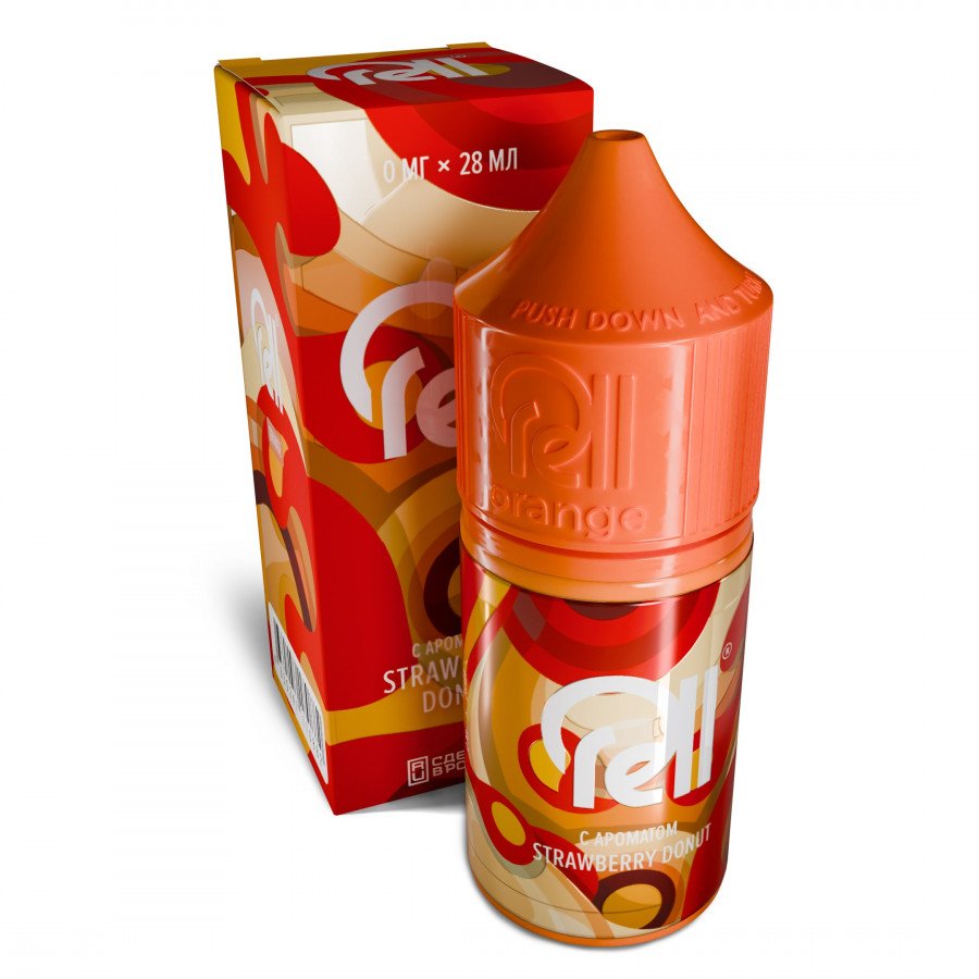 Фото и внешний вид — Жидкость RELL ORANGE SALT - Strawberry Donut (Клубничный пончик) 28мл 0мг