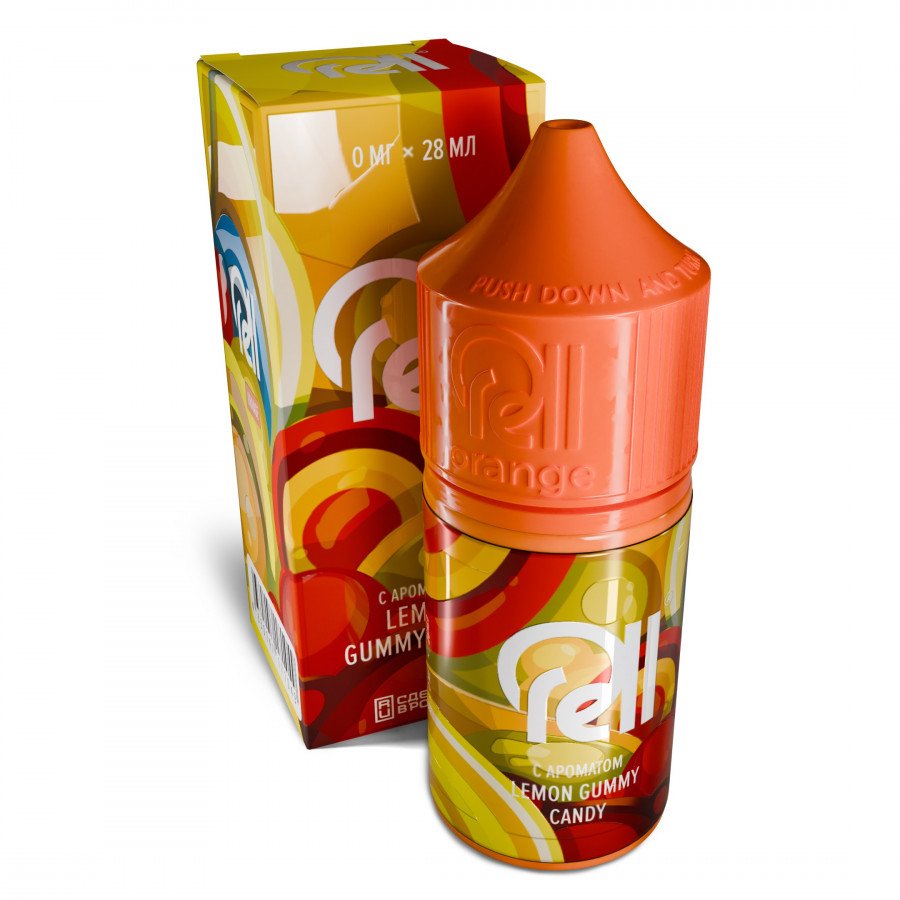 Фото и внешний вид — Жидкость RELL ORANGE SALT - Lemon Gummi Candy (Лимонные мармеладные мишки) 28мл 0мг
