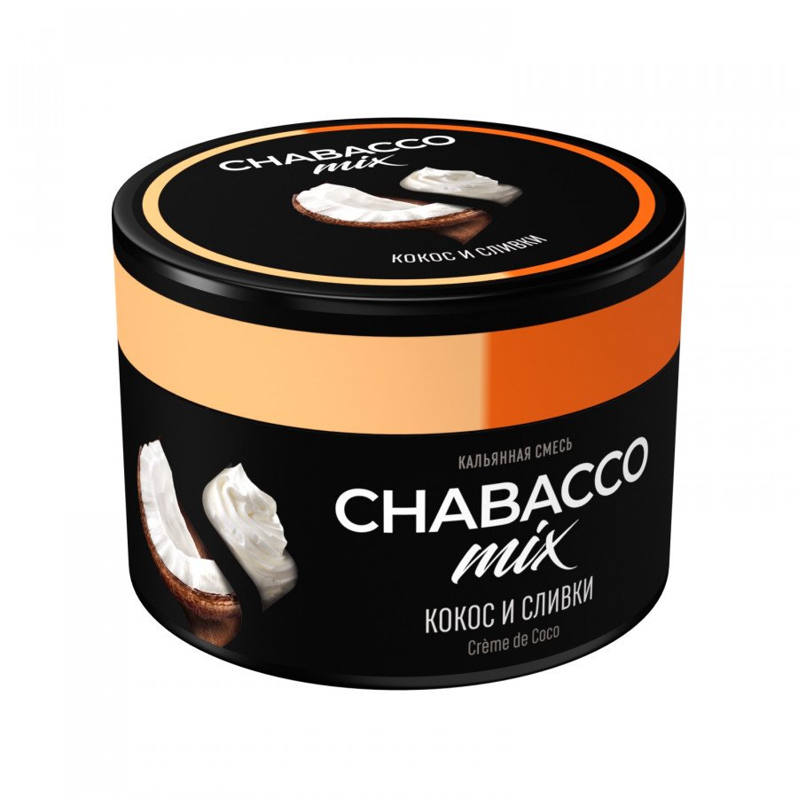 Фото и внешний вид — Смесь для кальяна Chabacco 40г medium - Creme De Coco (Кокос и сливки)