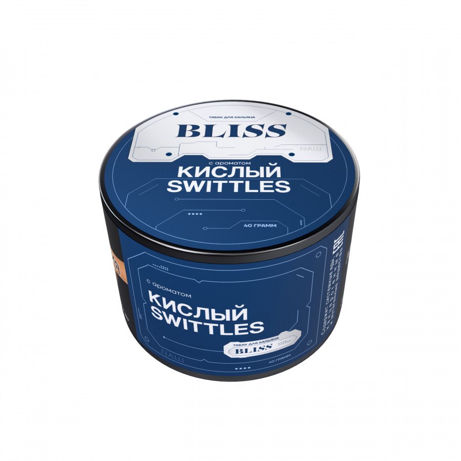 Фото и внешний вид — Табак для кальяна BLISS 40г - Кислый Swittles