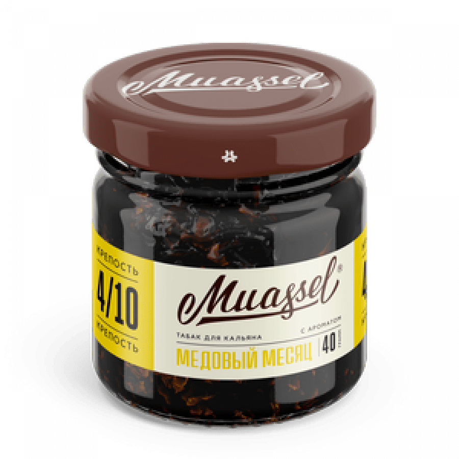 Фото и внешний вид — Табак для кальяна MUASSEL (4/10) 40гр - Медовый месяц