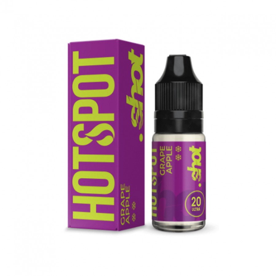 Фото и внешний вид — Жидкость HOTSPOT SHOT SALT - Grape Apple (Виноград яблоко) 10мл strong