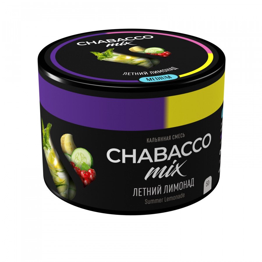 Фото и внешний вид — Смесь для кальяна Chabacco 50гр medium - Summer Lemonade (Летний лимонад)