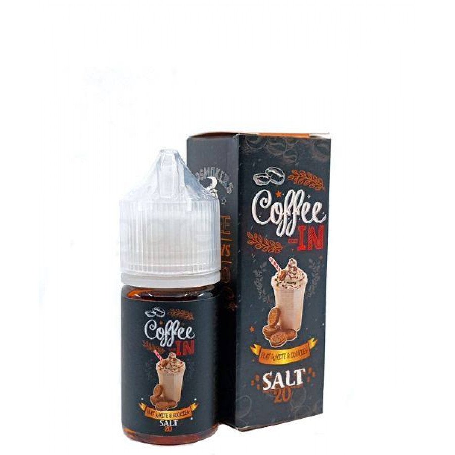 Фото и внешний вид — Жидкость COFFEE-IN SALT - Flat White (Кофе с молоком и ликером) 30мл 20мг