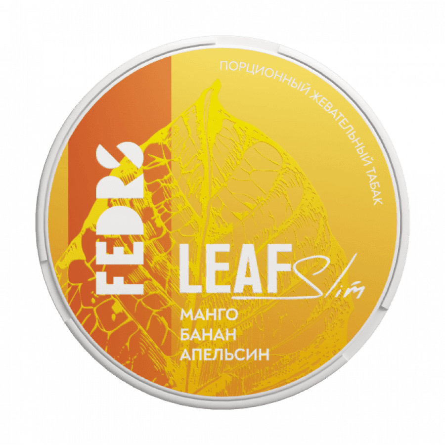 Фото и внешний вид — Табак FEDRS LEAF - Slim Манго Банан Апельсин (12г)