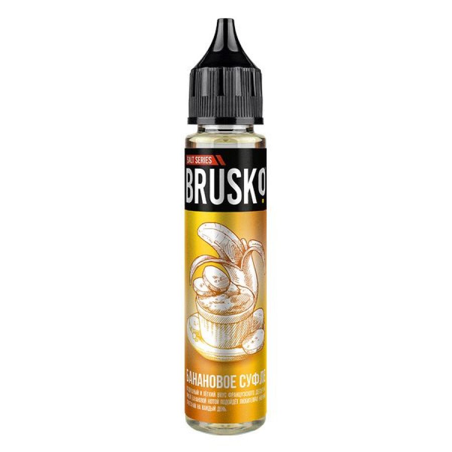 Фото и внешний вид — Жидкость BRUSKO SALT - Банановое суфле 30мл strong