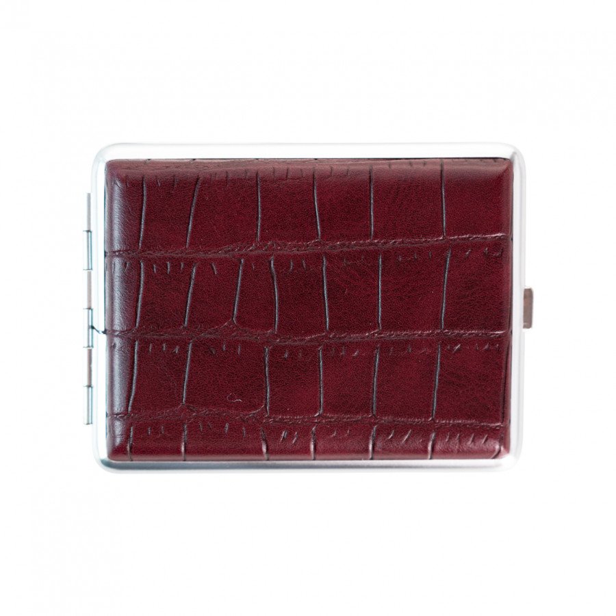 Фото и внешний вид — Портсигар S.QUIRE NSO21-95Bu-RB (резинка) сталь/иск.кожа/рис BRD