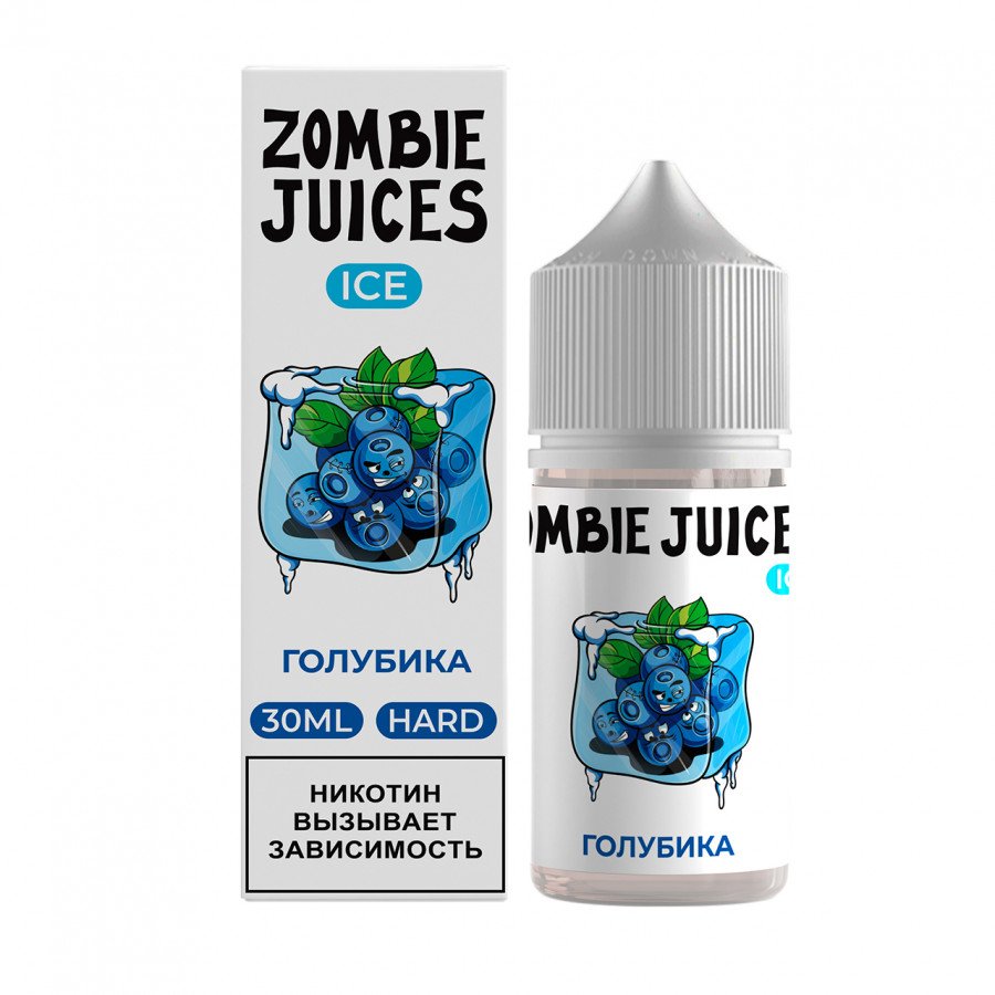 Фото и внешний вид — Жидкость ZOMBIE JUICES ICE SALT - Голубика 30мл strong