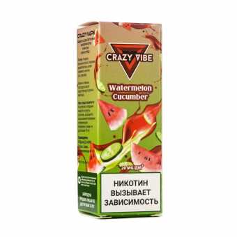 Жидкость CRAZY VIBE SALT - Watermelon Cucumber (Арбуз Огурец) 10мл 20мг