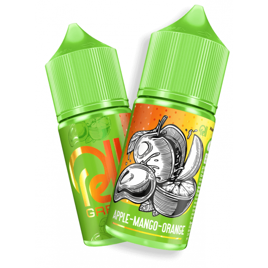 Фото и внешний вид — Жидкость RELL GREEN SALT - Apple Mango Orange (Яблоко манго апельсин) 30мл 20мг