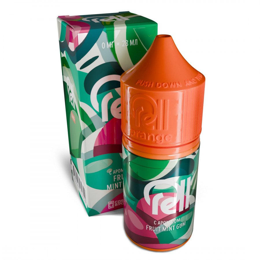 Фото и внешний вид — Жидкость RELL ORANGE SALT - Fruit Mint Gum (Фруктово-мятная жвачка) 28мл 0мг