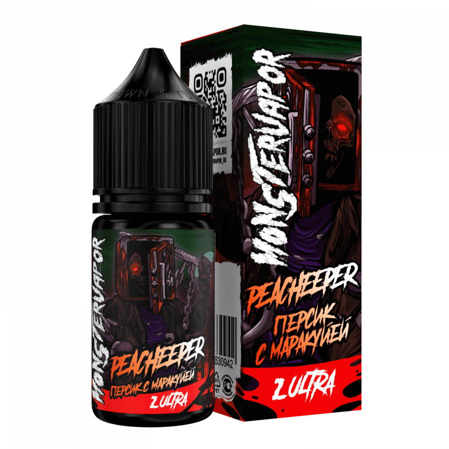 Фото и внешний вид — Жидкость MONSTERVAPOR SALT - Peacheeper (Персик с маракуйей) 30мл strong