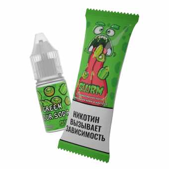 Жидкость SLURM SALT - Green Sour Soda (Кислый лимонад из киви и кактуса) 10мл 15мг